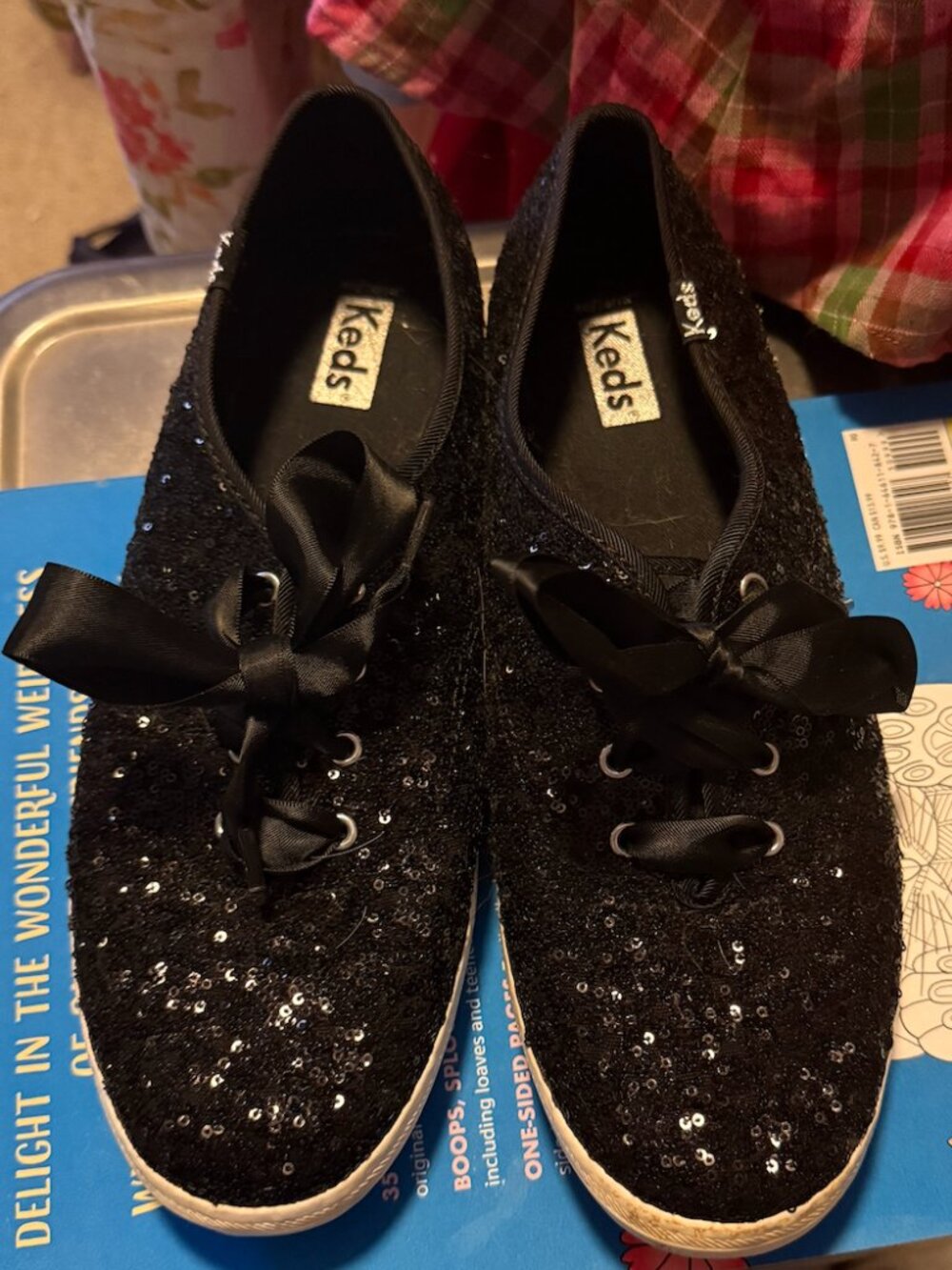 Ked's Black Glitter sneakers Size 8.5